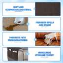 uxcell 3 PCS Armrest Covers, Couch Arm Cover Furniture Protect Slide Recliner Chair Armchair Covers with Side Storage Pocket for Sofa Recliner, Coffee