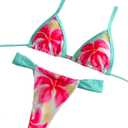 Thong Bikini Set for Women Triangle High Cut Cheeky Bathing Suit for Beach Pool Summer Swimwear (Pink, S)
