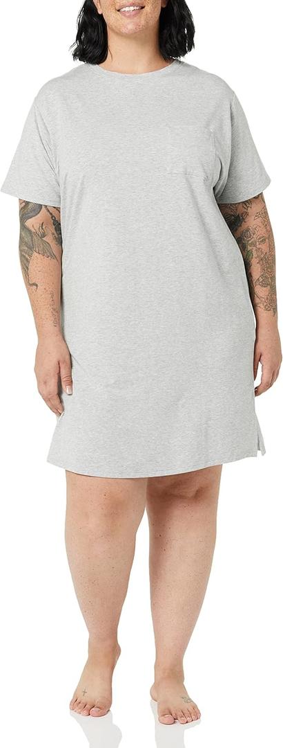 Amazon Essentials Women's Cotton Modal Knit Jersey Sleep Tee Nightdress, Size XS