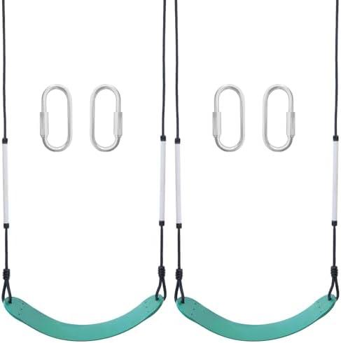 2 Pack Swing Sets, Heavy Duty Tree Swing Seat ，Support 330lb，Suitable for Backyard, Garden, Playground