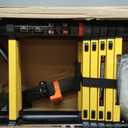 SINMEIRUN Telescoping Ladder, 12.5 FT, A Frame, 330 lbs Capacity; Yellow