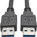 Tripp Lite 6 ft. USB 3.0 SuperSpeed (A/A) Cable (M/M), 28/24 AWG, 5 Gbps, USB Type-A to Type-A, Black (U320-006-BK)