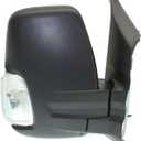 Replacement Passenger Right Side Mirror Manual Folding Power and Heated Glass With Indicator Fit Ford Transit 150 250 350 from 2015 to Onward, 12 inches x 6 inches