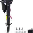 3500lbs Power Tongue Jack A-Frame Electric Trailer Jack with Waterproof Cover for Camper, RV,Travel,Boat,Cargo Trailer,12V DC, 2 LEDs,18" Quick Lift,Black