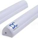 Delta Children Inflatable Bed Rails for Toddlers & Kids with Foot Pump (2 Pack) - Leak-Proof Portable Guardrails Great for Travel or at Home, White