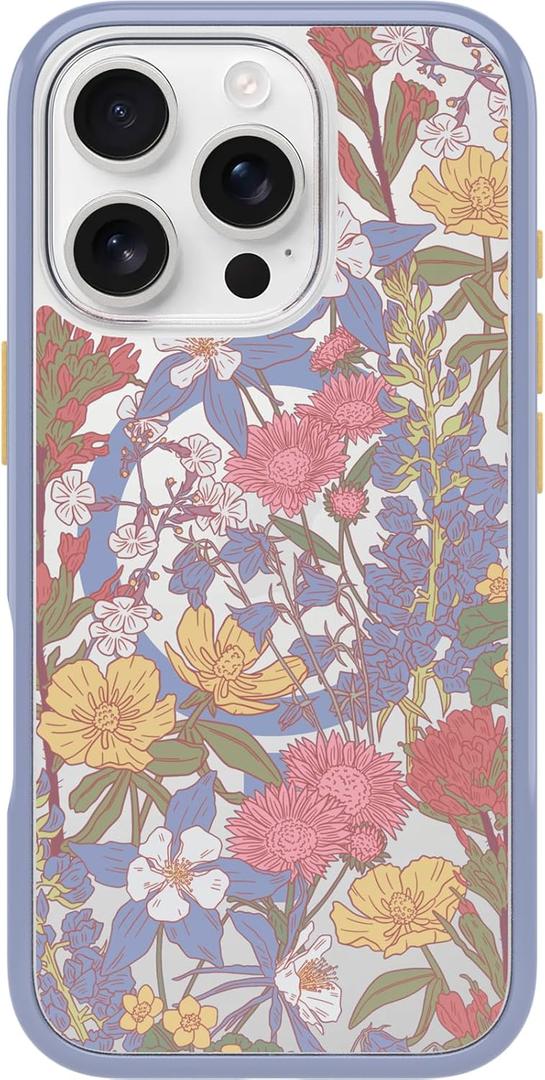 OtterBox iPhone 16 Pro Symmetry Series Clear Case - Floral Purple