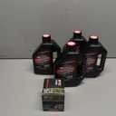 MaxHiflo VTEOCK13 Full Synthetic Engine Oil Change Kit for Harley Davidson Twin Cam V-Twin - 4 quart
