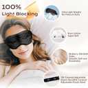 Uamector Silk Eye Mask for Sleeping, Adjustable & Super Soft Sleep Mask, Breathable Blindfold for Men & Women, Perfect Light Blocking for Night, Travel, Nap, Yoga, and Meditation (Black)
