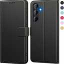 for Samsung Galaxy A56 Wallet Case | Premium Nappa Leather [RFID Blocking] | Wallet Case with Card Slots & Magnetic Clasp | Balanced Stand Flip Case | Wallet Phone Cases (Nappa Black)
