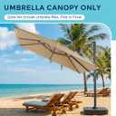 COWVIE Umbrella Canopy Replacement for 8 Ribs Patio Umbrella, Outdoor Table Parasol Replacement for Yard, Canopy Only