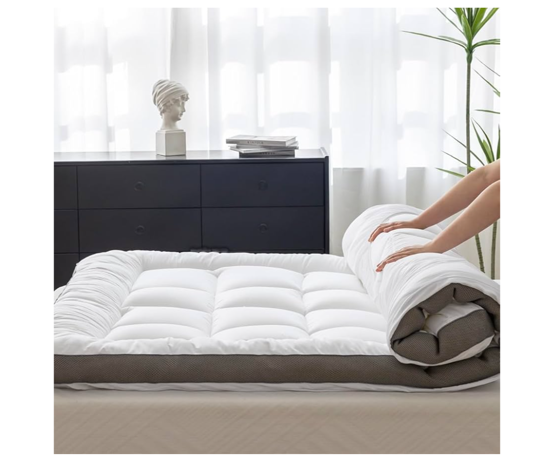 Ultimate Comfort and Cooling: 100% Cotton Twin/full, XL Mattress Topper - Luxurious Softness, Good for Back Pain, Revolutionary Cooling Technology, No-Slip Design, Ideal for Deep Sleep Mattress Pad