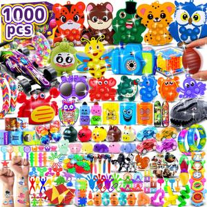 1000 PCS Party Favors for Kids, Bulk Fidget Toys,Goodie Bags Stuffers, Treasure Box Toy for Classroom Prizes, Birthday Gifts, Stocking Pinata Filler Stuffers, Age 6+