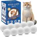 Cat Repellent Outdoor & Indoor, Cat Deterrent Outdoor Indoor, Natural Grapefruit Oil Keep Cats Out of Yard Permanently, Keep Cats Away from Garden, Furniture, and More, 10 PCS