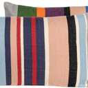 Creative Co-Op 2-Piece Woven Fabric Indoor/Outdoor Striped Lumbar Pillow, Multicolor