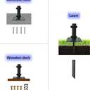 Patio Umbrella Stand for 1.2''-2.2'' Pole, Lawn Design with Ground Spike Fixing, Easy to Carry, Table Umbrella Base for Multiple Scenes, Garden/Deck/Porch.