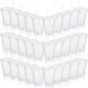 Sieral 30 Pack Cups with Lids and Straws Kids Tumbler with Straw Reusable Water Bottle Iced Coffee Travel Mug Adults Plastic Cups for Parties 16 oz (Clear Colors)