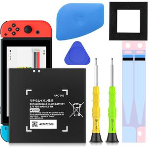 Switch Battery, 4310mAh High Capacity Lithium Polymer Replacement Battery Compatible with Switch Console, with Installation Tool kit