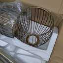 Dimmable Floor Lamp, Industrial Floor Lamps for Living Room, Antique Brass Tree Lamp Standing Lamp Tall Lamps with 3 Elegant Teardrop Cage Head & 800 Lumens LED Bulbs for Living Room Bedroom Office