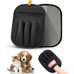 Pet Hair Removal Glove for Dogs & Cats Reusable Electrostatic Hair Remover Mitt, Five-Finger Grooming & Cleaning Tool for Furniture, Clothes, Carpet, Couch & Car Interior
