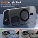 Magnetic for iPhone 15 Case, Compatible with MagSafe, Military Grade Drop Protection, Slim Matte Translucent Shockproof Anti-Fingerprint Phone Cover, Matte Black