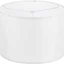 PATIKIL Drum Lamp Shades, 13"x13"x9" Linen Round Lamp Shade for Table Lamps Easy Assembly Lampshade for Table Lamps Floor Lamps Bedside, White