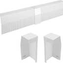 4ft Steel Easy Slip-On Baseboard Heater Cover with End Caps for Bathroom & Hydronic System for Replacing Old Cover, White