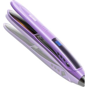 1" Ceramic Flat Iron with Sonic Vibrating for Less Damage, Dual Voltage Travel Hair Straightener for Women - Ionic & Volcanic Mineral Technology, Straightener and Curler, 10 Heat Settings