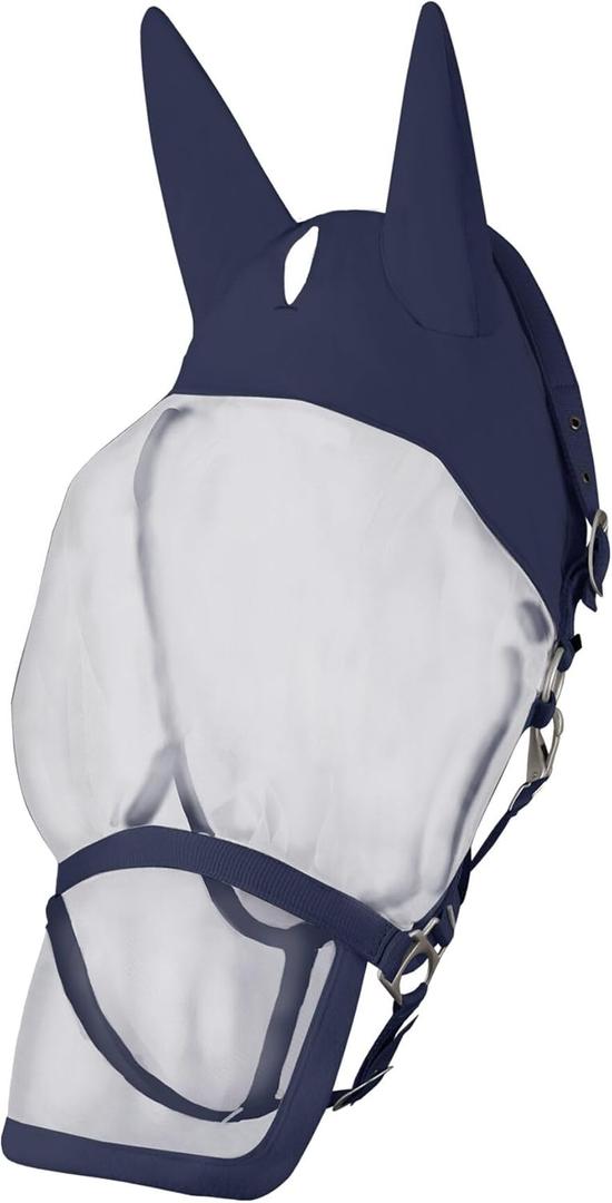 HORZE Paso Fino 2 in 1 Halter and Fly Mask - Overture Navy - Warmblood