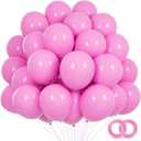Pink Balloons 110Pcs, 5 Inch Small Pink Latex Party Balloons, Mini Thick Pink Balloons for Birthday Wedding Baby Shower Decorations.