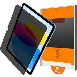 OMOTON 2 Pack Privacy Screen Protector for iPad A16 11th 10th Generation (11/10.9 inch 2025/2022), Anti-Spy Tempered Glass with Installation Tray for 11th/10th Gen-Case Friendly/Apple Pencil Support