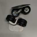 Black Portable Roller Road Drift Plate Skates Anti-Slip Board Aluminum Truck with PU Wheels with ABEC-7 608 Bearings