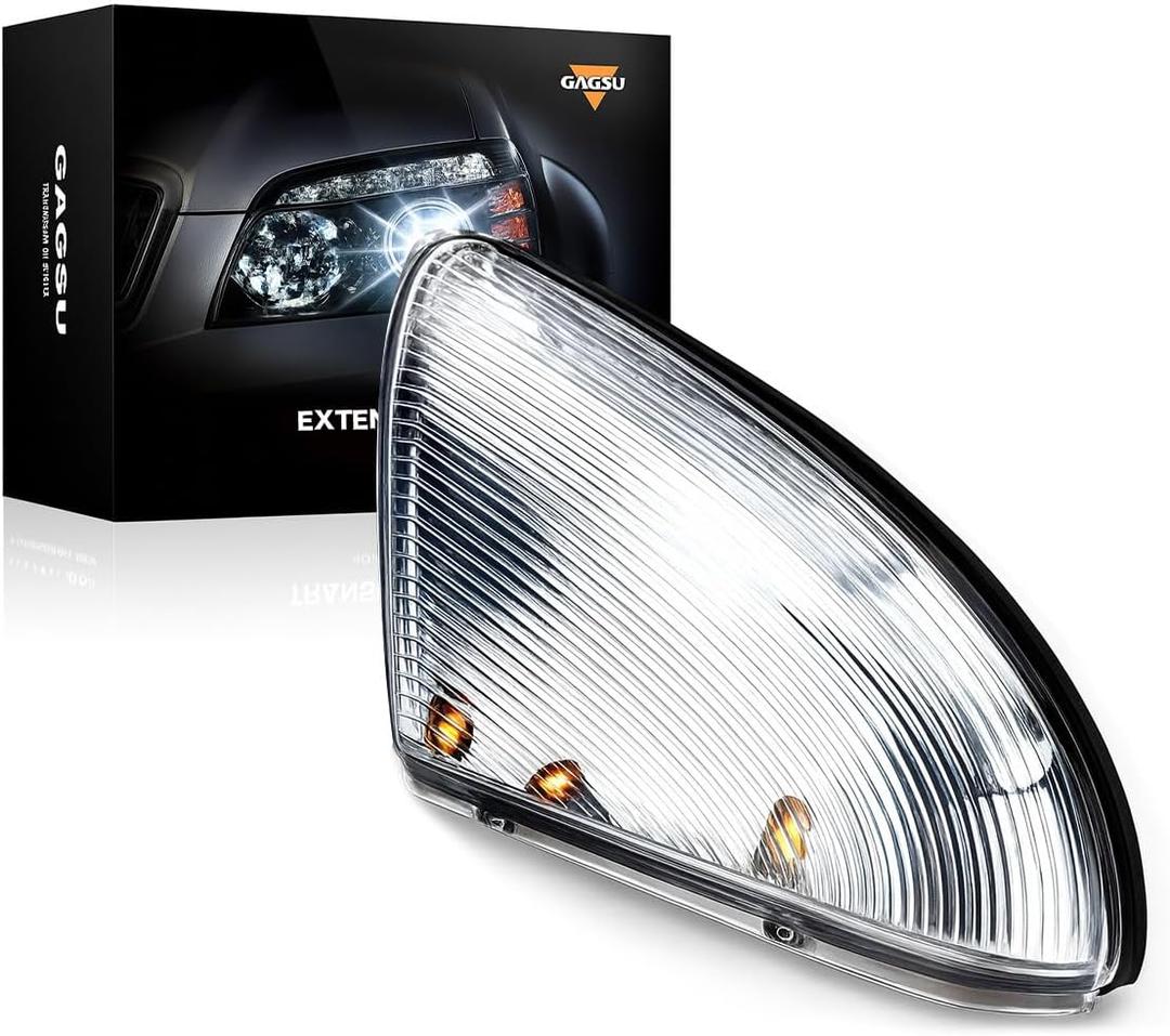 Front Left Drive Side Mirror Turn Signal Light Compatible with Dodge Ram 1500, Ram 2500, Front Left Driver Side Mirror Turn Signal Light Lamp Housing 68064949AA (Driver's Side)