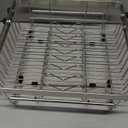 MAJALiS Expandable Stainless Steel Over The Sink Dish Drying Rack for Small Kitchen Counter Space Saving, Compact RV Plate Drainer Strainer in Silver Wire Metal with Hanging Adjustable Utensil Holder