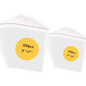 200 PCS Cookie Bags, Clear Self Sealing Cellophane Bags 4x6, 57 Inches, for Packaging Cookies, Candy, gifts and Products