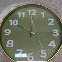 Maxstar 10 Inch Wall Clocks Battery Operated, Silent Non Ticking Modern Wall Clock for Living Room Bedroom Kitchen Office Classroom Decor (Olive Green)