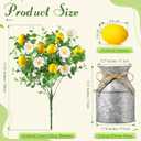 Mimorou 6 Sets Artificial Potted Lemon Decor Fake Fruit Lemon Flowers Table Centerpiece Faux Summer Kitchen Vases Tiered Tray Decor Farmhouse Plant for Indoor Outdoor Home Bathroom Dining