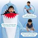 Bixbee Kids Sleeping Bag, Soft Sleepy Sack for Kids & Toddlers | Easy Roll Up Design for Daycare + Naptime, 60 x 22 Inches |Cozy Slumber Bag with Lining | Shark Sleeping Bag for Boys + Girls