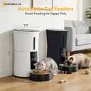 NEWBULIG Automatic Cat Feeder, 4L Timed Pet Feeders with 10s Voice Recorder, Dog Food Dispenser with APP Control, Dry Food, 10 Meals, Programmable 50 Portions, Dual Power Supply, Desiccant Bag