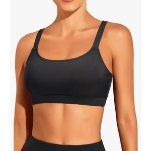 Tempt Me Women Sports Bra Bikini Tops Scoop Neck Bathing Suits Top Padded Swim Crop Tops Only Medium