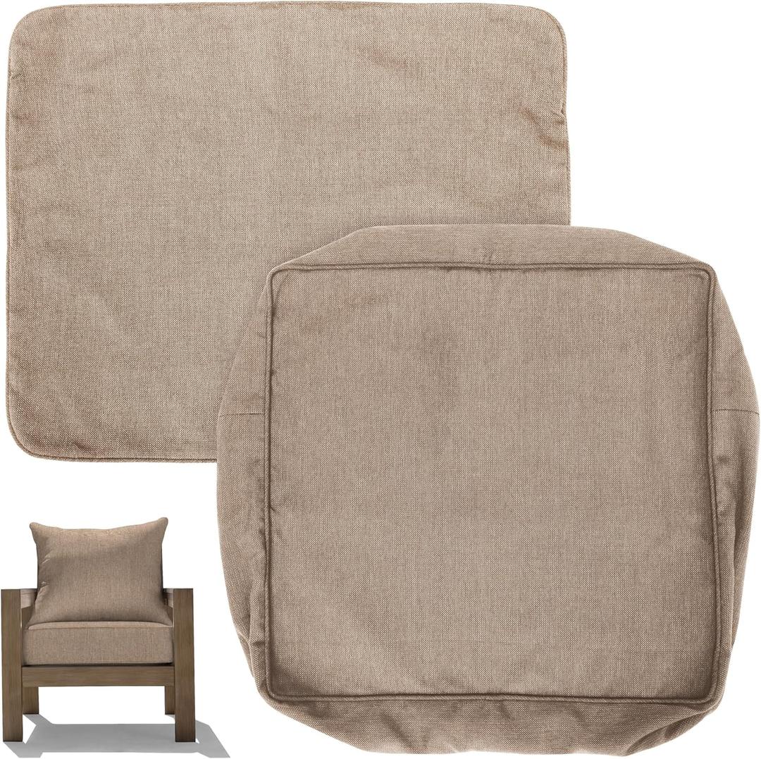 Honeycomb Outdoor Deep Seat Patio Cushion Cover, 24 x 23, Heritage Birch Tan Replacement Slipcover for Outdoor Furniture