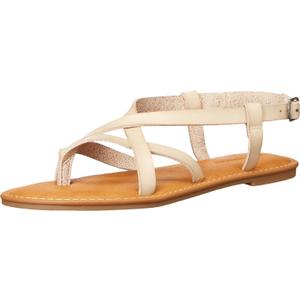 Amazon Essentials womens Casual Strappy Sandal (6, Taupe)