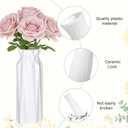 12 Pack Composite Plastic Flower Vase,8" Tall Conic White Vases,Unbreakable Vase Floral Vases for Table Centerpieces, Bouquets, Home Decor, Living Room