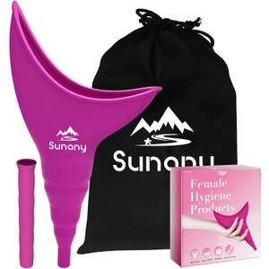 Female Urinal, Reusable Silicone Foolproof Women Pee Funnel Allows Women to Pee Standing Up,Women's Urinal is The Perfect Companion for Indoor Use