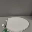 KOHLER 4636-RL-0 Cachet ReadyLatch Slow Close Elongated Toilet Seat, Soft Close Toilet Seat Quiet Lid, Contoured Grip-Tight Bumpers Installation Hardware, Apartment Essentials, White