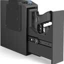 Biometric Slider Handgun Gun Safe for Nightstand, Desk, Bed Side,Truck - Auto Sliding Door Hand Gun Safe for Pistol -with Fingerprint, PIN Code, KEY Access