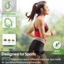 Wireless Earbuds 75hrs Bluetooth 5.4 Headphone Sport, 2026 Bluetooth Earbuds Stereo Deep Bass Over Ear Bud with Earhooks, ENC Noise Cancelling Mic, IPX7 Waterproof Earphone for Gym/Workout, Green