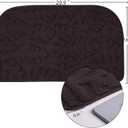 2 x TOONOW Indoor Doormats Front Door Mat,32 "x17, Low-Profile Machine Washable Kitchen Rug, Absorbent Mud Half Round Entrance Mat for Outdoors, Entryway, Patio, Bedroom,Purple