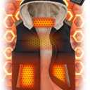 MNZZ Graphene Heated Vest for Women 7.4V Fast Charge Large Capacity Battery (Black)