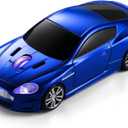 Certified Wireless Mouse Compatible with iOS Windows Android - Works with Computer, Laptop, Tablet, Mobile Phone - Universal Bluetooth/USB Receiver Connectivity (AM01-PB, Pastel Blue)