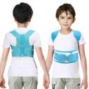 Posture Corrector for Kids, Adjustable Children Posture Corrector for Boys/Girls, Breathable Back Support Belt with Spine Lumbar Shoulder Braces for Hunchback, Spine Corrector (Blue, Small)